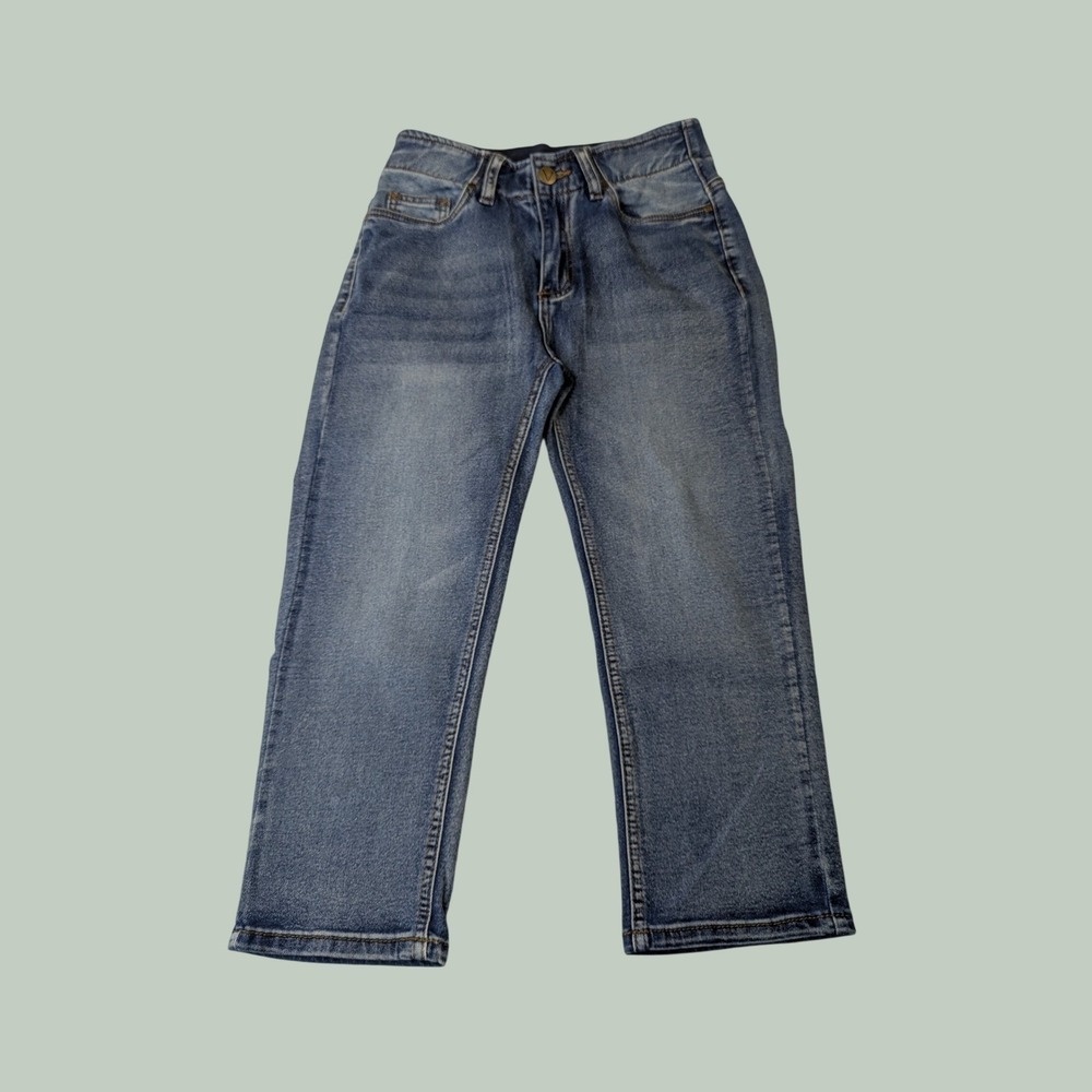 Venus Straight Leg Jeans Size 4 Blue Medium Wash Cropped High Rise Stretch